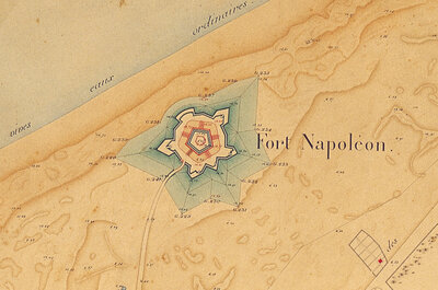 Fort Napoleon oude kaart